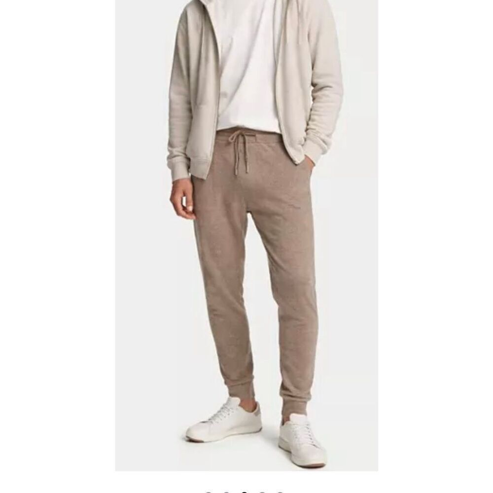 GOBI Neutral Timberwolf Cashmere Joggers-XL